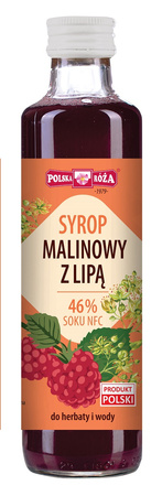 Sciroppo di lampone con tiglio 250 ml – Polska Róża
