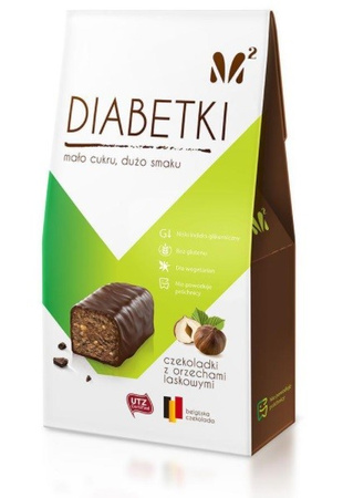 Cioccolatini alla nocciola senza zucchero 100 g – Diabetki