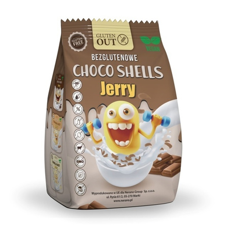 Cereali a forma di conchiglia con cacao senza glutine 375 g – Gluten Out