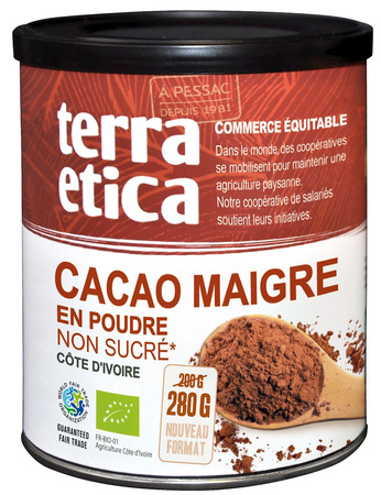 Cacao magro in polvere bio 280 g - Terra Etica
