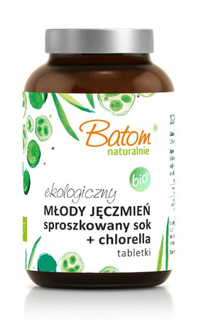 Batom - Integratore alimentare: Succo in polvere d'erba d'orzo giovane + Chlorella, 500 mg compresse, 120 g