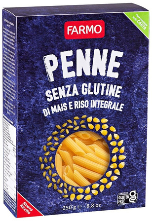 Penne di mais e riso senza glutine 250 g – Farmo