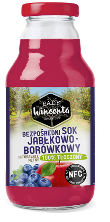 Succo di mela e mirtillo naturalmente torbido 330 ml - Frutteti Wincenta