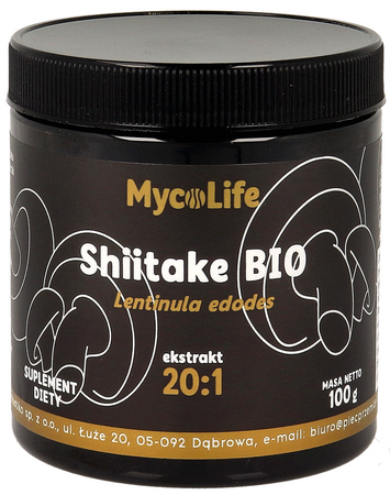 Estratto di Shiitake Bio Integratore Alimentare Senza Glutine 100 g – Pięć Przemian