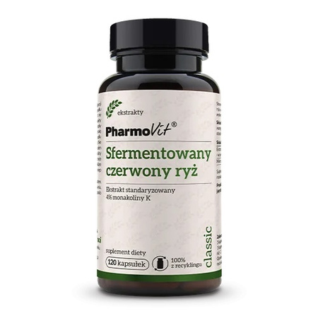 Integratore alimentare di estratto di riso rosso fermentato 120 capsule - Pharmovit (Classico)