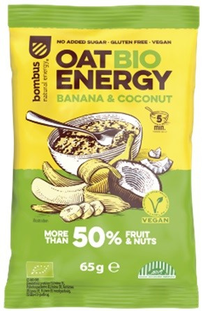 Farina d'avena senza glutine alla banana e al cocco BIO 65 g
