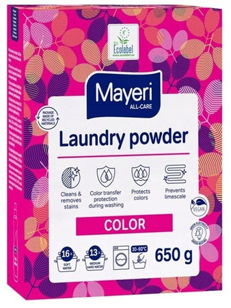 Detersivo in polvere universale Color All-Care 650 g – Mayeri