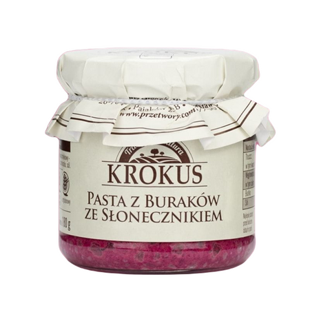 Pasta di barbabietola senza glutine con semi di girasole 180 g - Krokus