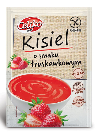 SET 25 x Gelatina di fragole senza glutine, Celiko senza zucchero, 40 g
