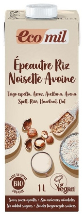 Bevanda vegetale farro-riso-nocciole-avena BIO 1 L - ECOMIL