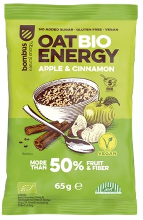 Porridge mela e cannella senza glutine BIO 65 g – Bombus BIO