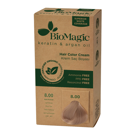 Tintura per capelli biondo chiaro (8.00) 250 g - Biomagic