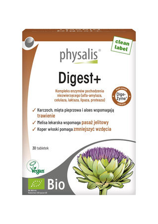 Compresse Digest+ BIO per il supporto della digestione – Physalis – integratore alimentare – 30 pz