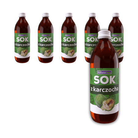 SET 6 x Succo di carciofo 100 % 500 ml - Naturavena