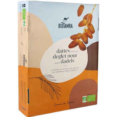 Datteri Deglet Nour freschi con nocciolo sul ramo Biologico 5 kg - Biotamra