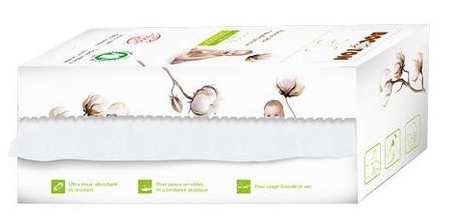 Salviette igieniche in cotone asciutte per neonati e bambini 50 pz. Biologico – Bocoton