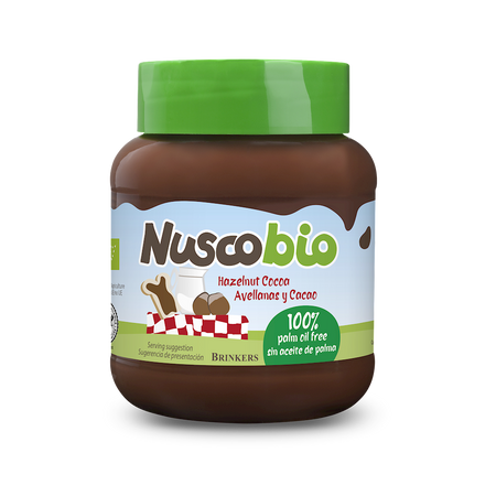 Crema di nocciole e cacao bio 400 g - NUSCOBIO