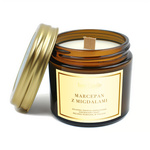 Candela di soia profumata con stoppino in legno al marzapane e mandorle 120 ml – Your Candle