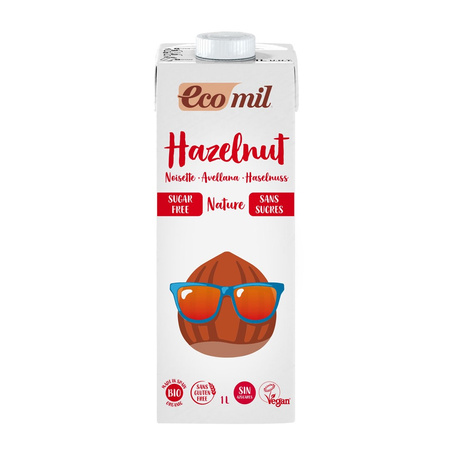 Bevanda alle nocciole senza zucchero, senza glutine, Biologico 1 l – Ecomil