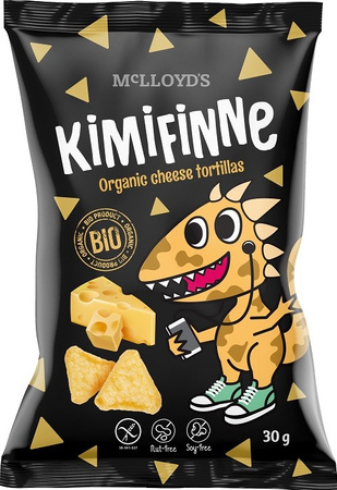 Nachos di mais croccanti al gusto formaggio, senza glutine, Biologico 30 g – Kimifinne