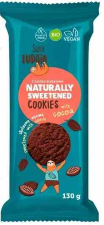 Biscotti biologici al cacao senza zucchero 130 g – Super Fudgio