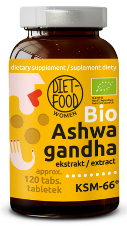 Estratto di ashwagandha bio (300 mg) integratore alimentare 120 compresse - DIET-FOOD