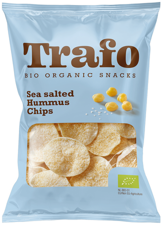 Chips di ceci biologici con sale marino senza glutine 75 g – Trafo