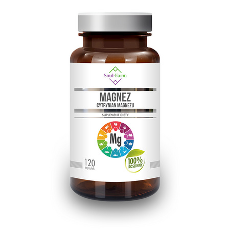 Integratore alimentare di magnesio citrato 120 capsule (650 mg) - SOUL FARM