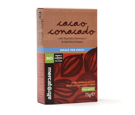 Cacao in polvere senza glutine del Commercio Equo e Solidale bio 75 g