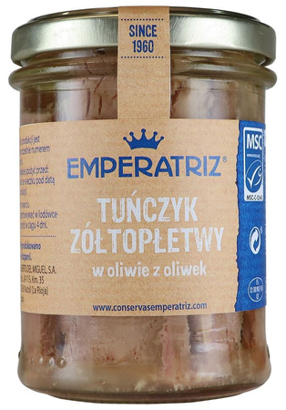 Filetti di Tonno pinna gialla in olio d'oliva 200 g (130 g) vasetto – Emperatriz