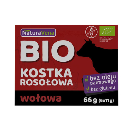 Dado da brodo di manzo senza glutine biologico 66 g – Naturavena