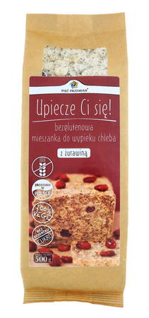 Cinque Trasformazioni miscela di pane senza glutine con mirtilli rossi, 500g