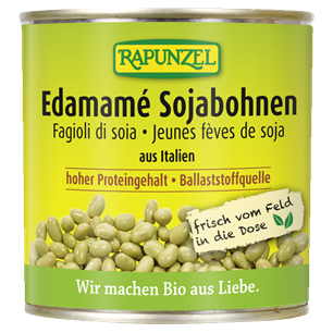 Fagioli di soia edamame in salamoia bio 200 g (130 g) (lattina) - rapunzel