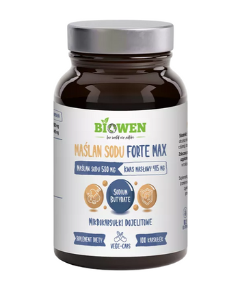 Butirrato di sodio forte max (415 mg di acido butirrico) senza glutine integratore alimentare 100 capsule – Biowen
