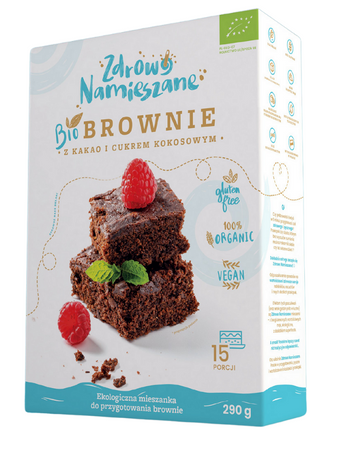 Preparato per brownie con cacao e zucchero di cocco, 290 g - Zdrowo Namieszane