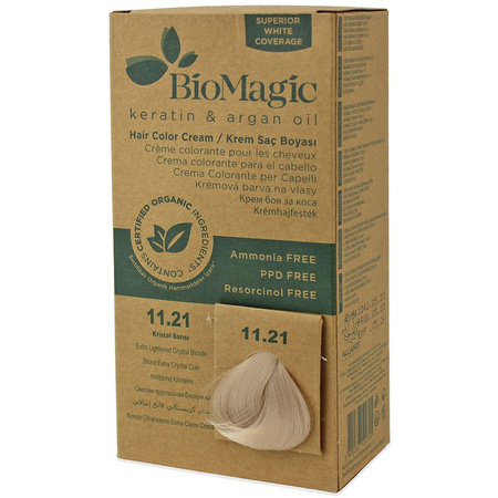 Tintura per capelli exstra biondo cristallo chiaro (11.21) 250 g - BIOMAGIC