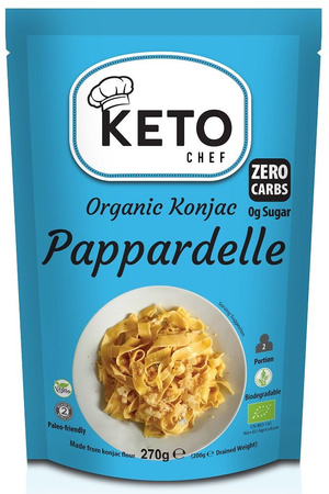 Spaghetti keto senza glutine (pappardelle di konjac) pasta bio 270 g - keto chef (meglio degli alimenti)