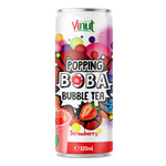Popping Boba Bubble Tea Bevanda al tè con perle scoppiettanti e succo di fragola 320 ml – Vinut