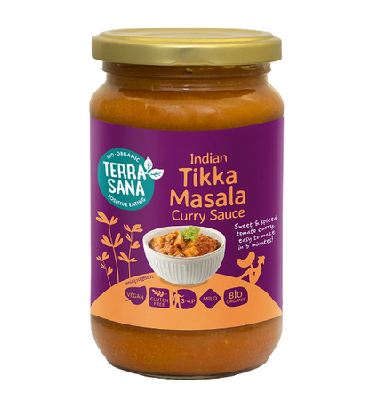 Salsa curry Indian Tikka Masala senza glutine Biologica 350 g – Terrasana