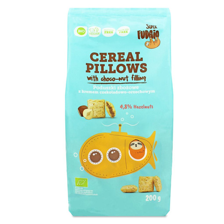 Cereali a cuscino con crema alla nocciola senza glutine Biologico 200 g – Super Fudgio