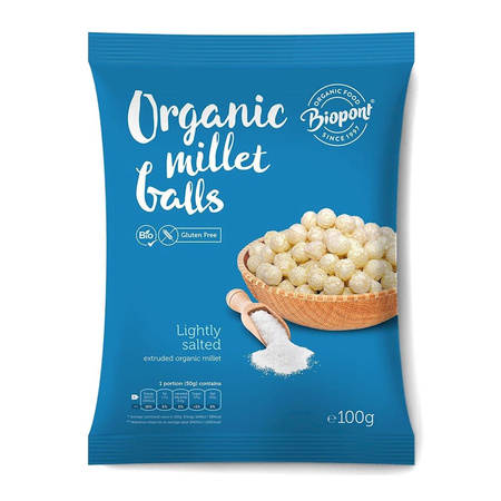 Patatine di miglio senza glutine leggermente salate bio 100 g