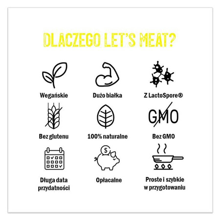 Let's meat! Sostituto vegetale della carne senza spezie 150 g – Cultured Foods