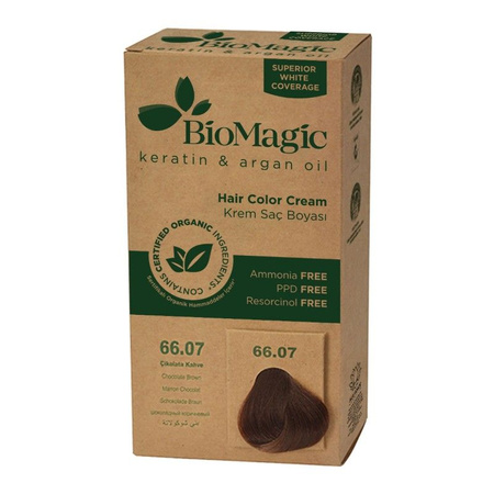 Tintura per capelli marrone cioccolato (66.07) 250 g - Biomagic