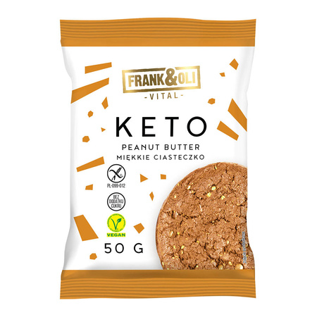 Biscotto keto morbido al burro di arachidi 50 g frank&oli