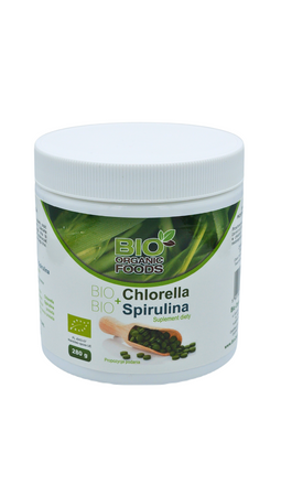 Chlorella Pyrenoidosa + Spirulina integratore alimentare 700 compresse BIO - Bio Organic Foods