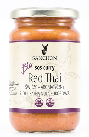 Salsa al curry rosso thailandese vegana senza glutine bio 340 g - SANCHON