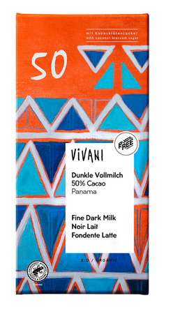 Cioccolato fondente al latte con 50% di cacao BIO 80 g – Vivani