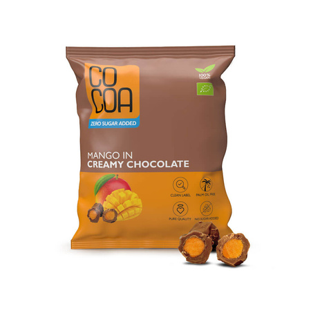 Manghi in cioccolato cremoso senza zuccheri aggiunti bio 70 g - COCOA