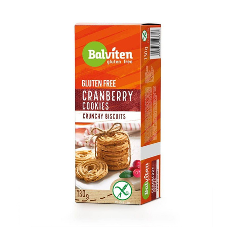 Biscotti di pasta frolla ai mirtilli rossi senza glutine 130 g