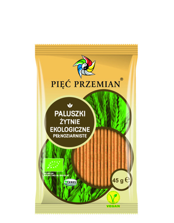 Bastoncini di segale integrale bio 45 g - Cinque Trasformazioni